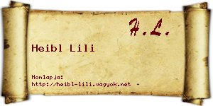 Heibl Lili névjegykártya