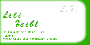 lili heibl business card